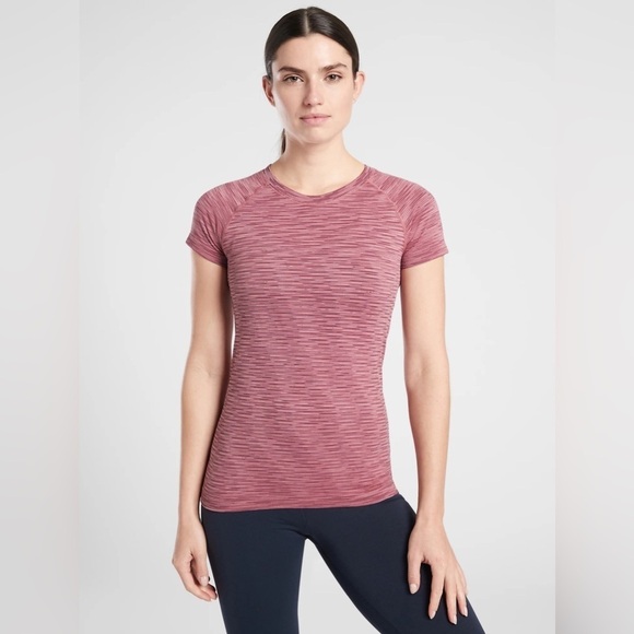 Athleta Momentum Spacedye Tee in Eros Pink M - Picture 1 of 4